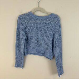 Zara Girl's Light Blue Knit Long Sleeve Girl's Sweater Size 8-9